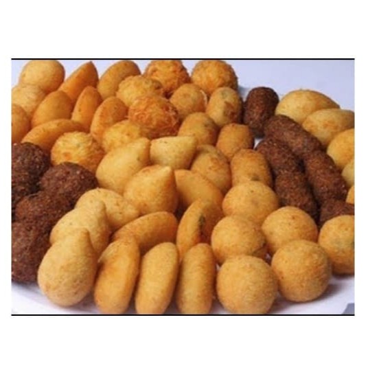 100 salgadinhos fritos escolha até 10 opções por apenas R$ 49,99