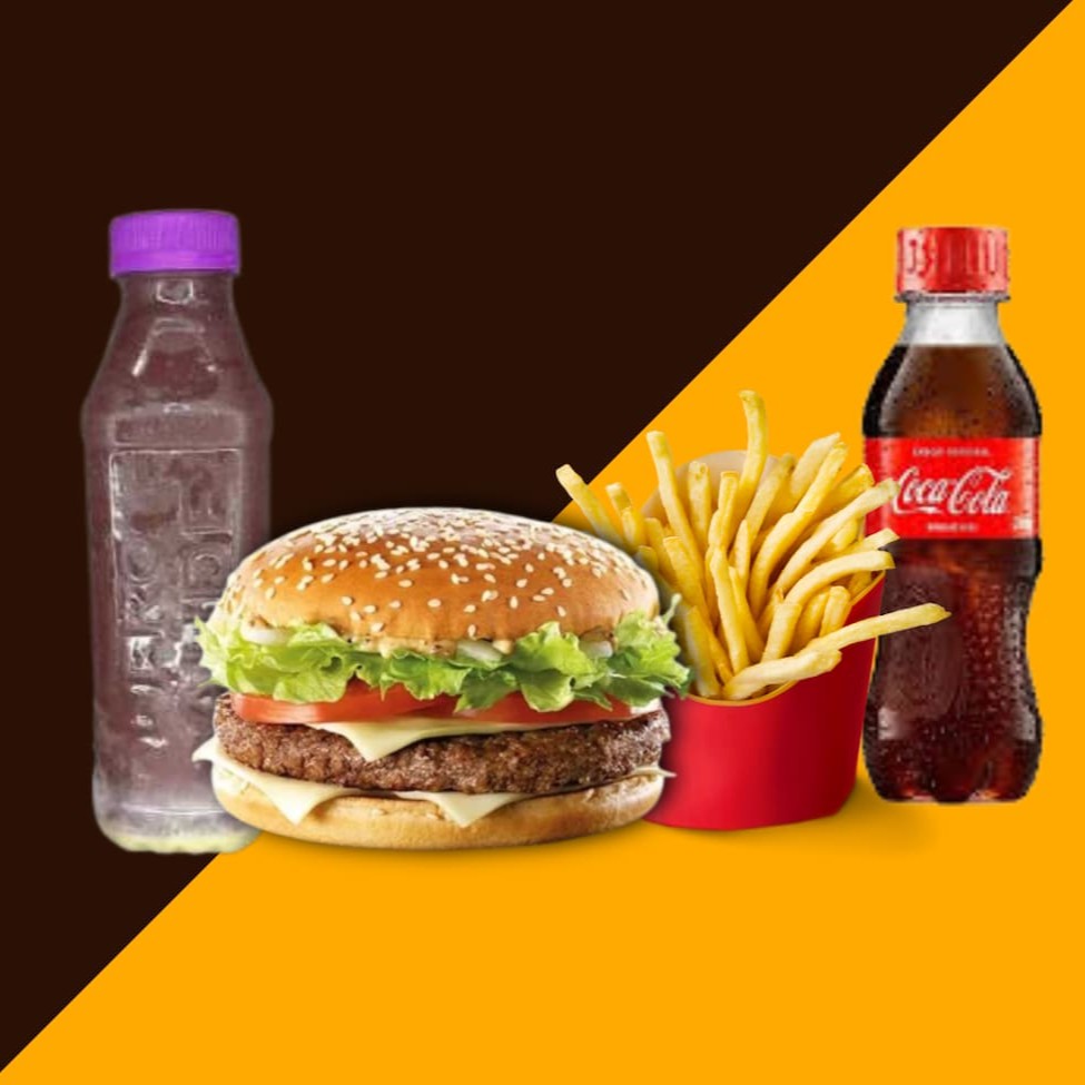 1 Hamburgue , 1 Batata Frita , 1 Refrigente , 1 Acai 300 Ml
