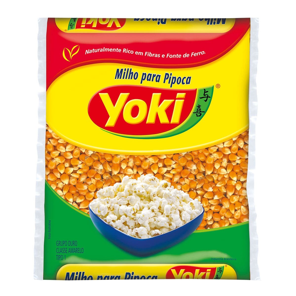 Milho de pipoca pacote com 500gr