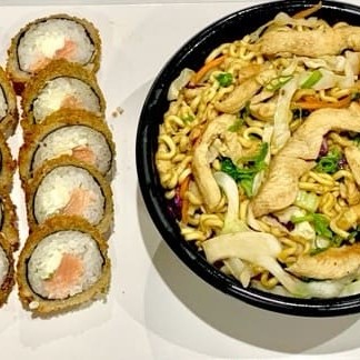 Yakisoba 300g + hot filadelphia (10 peças)