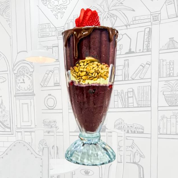 Açaí batido com verdadeiro sabor do açaí, turbinado com complementos da sua preferência