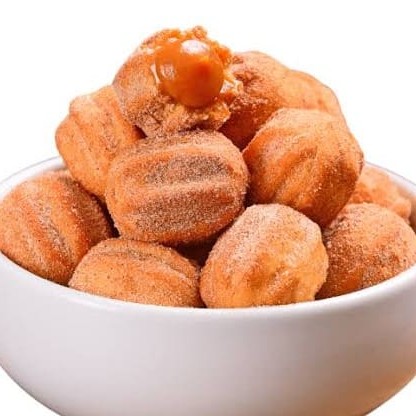 Deliciosos mini churros fritos, bem recheados e saborosos. A porção ideal para qualquer ocasião, escolha qual a melhor finalização e se delicie. Opção somente com açúcar ou açúcar e canela.