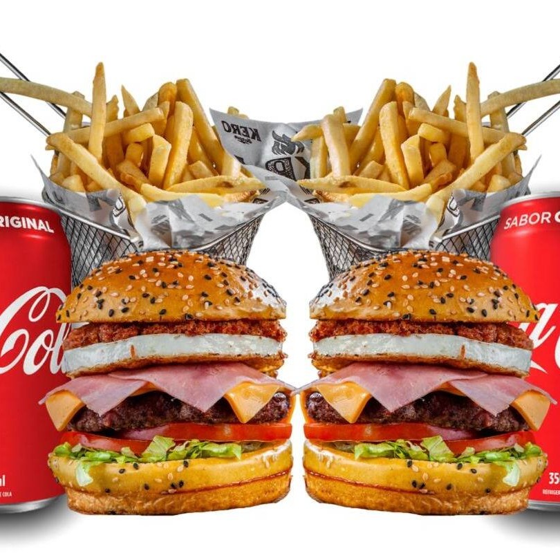 2 X-Tudo Artesanal 2 Refri Lata 2 batata frita individual (Na Falta Coca-Lata Vai Guaraná Antárctica)