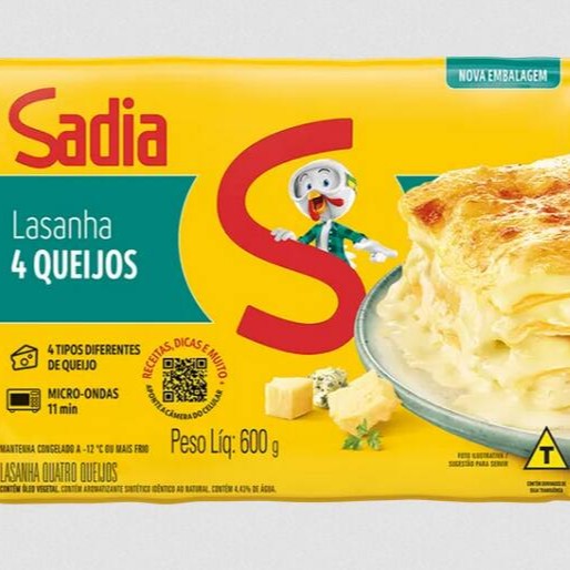 Lasanha 600 g + lata refrigerante 350ml