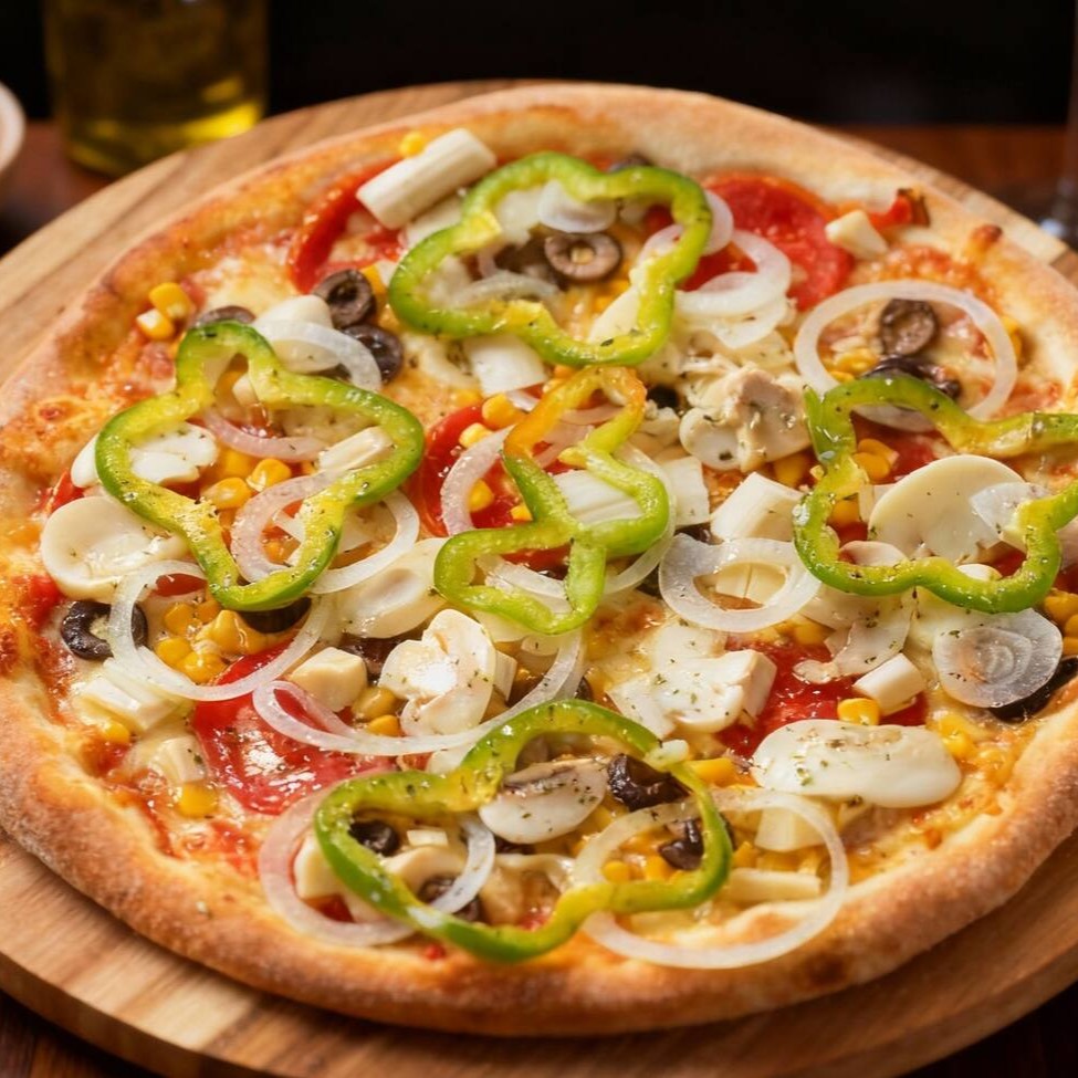 Massa artesanal livre de açúcares, ovos e lactose. Usamos queijos veganos Viveg,azeite de oliva e molho de tomate pelati.