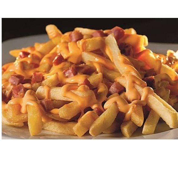 Batata Gg,bacon,cheddar, calabresa, molhos,  embalagem  na  caixa  de  pizza