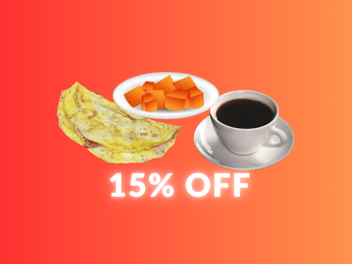 Combo Omelette de Jamón con Queso