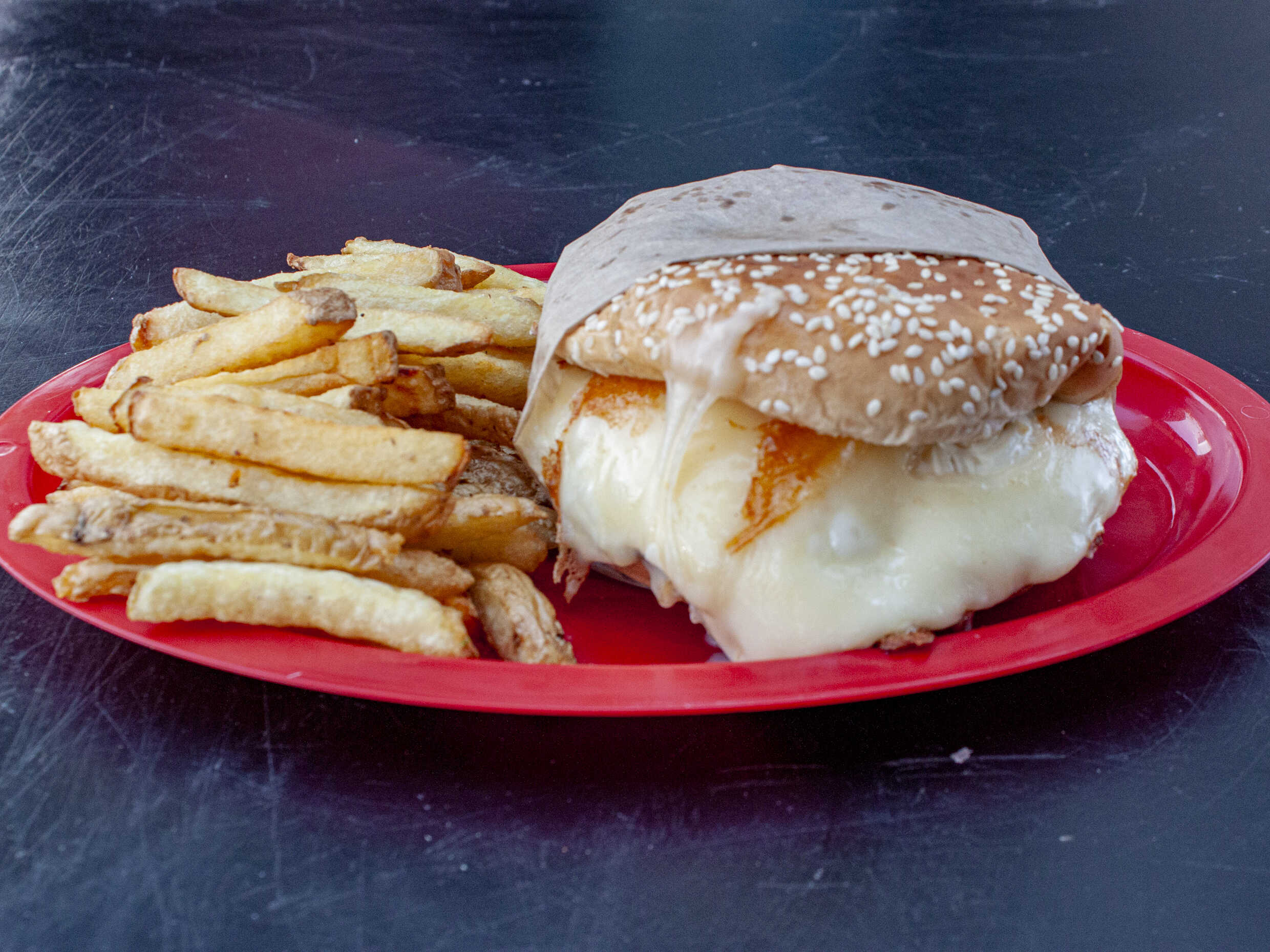 hamburguesa tres quesos