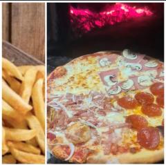 Combo Pizza 4 Estaciones y Papas a la Francesa