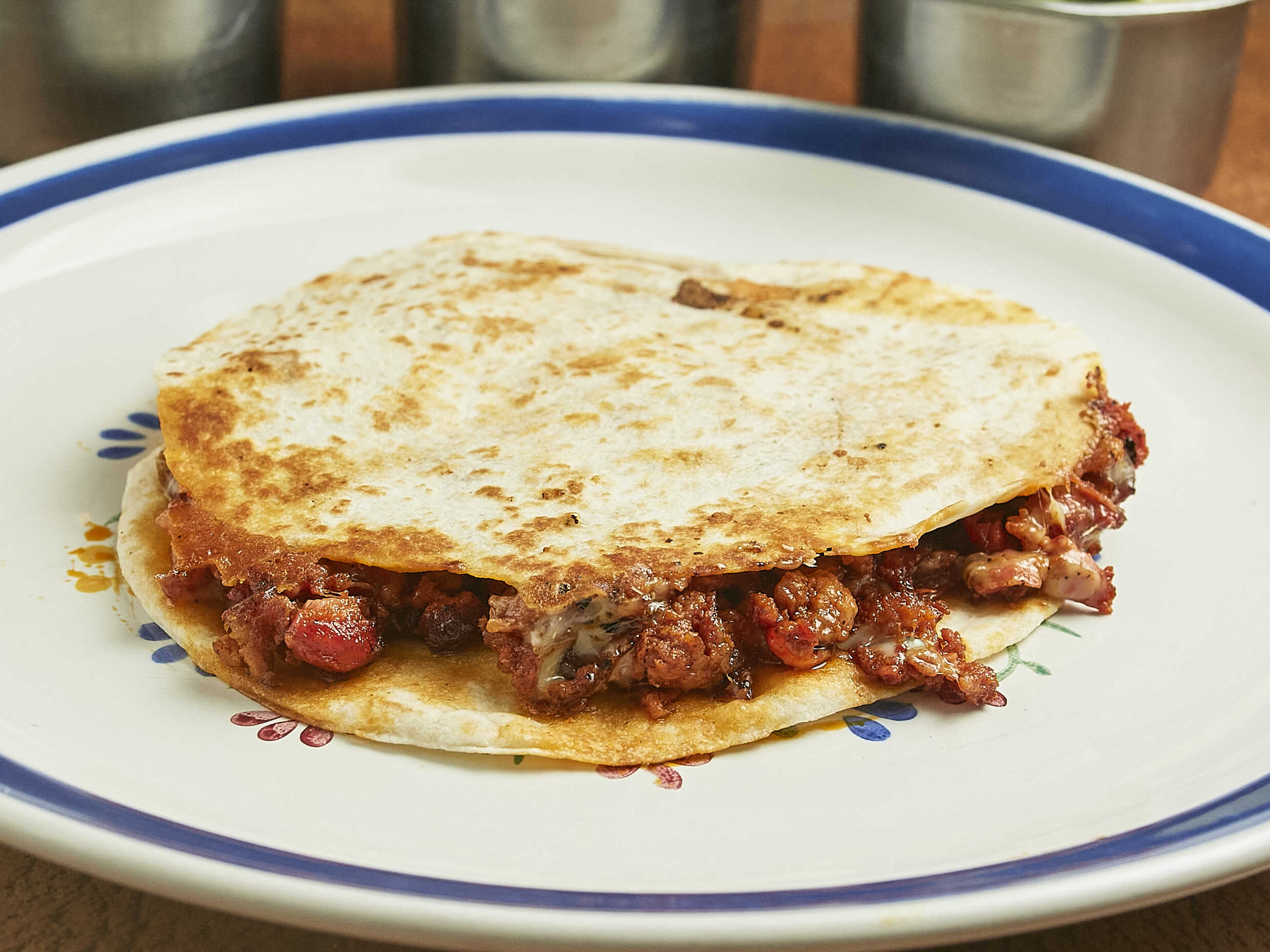 Choriqueso Con Tortilla de Harina