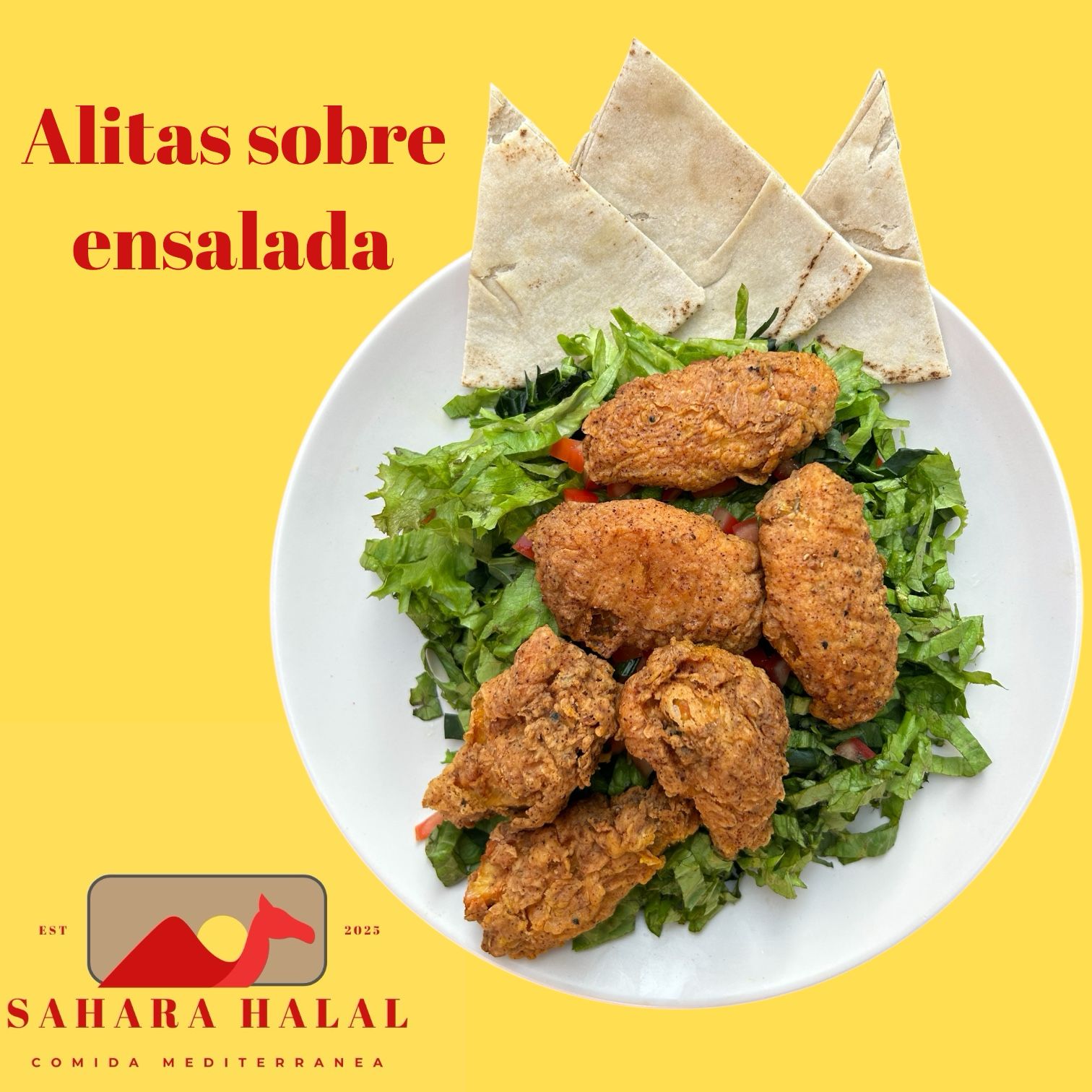 Alitas Sobre Ensalada