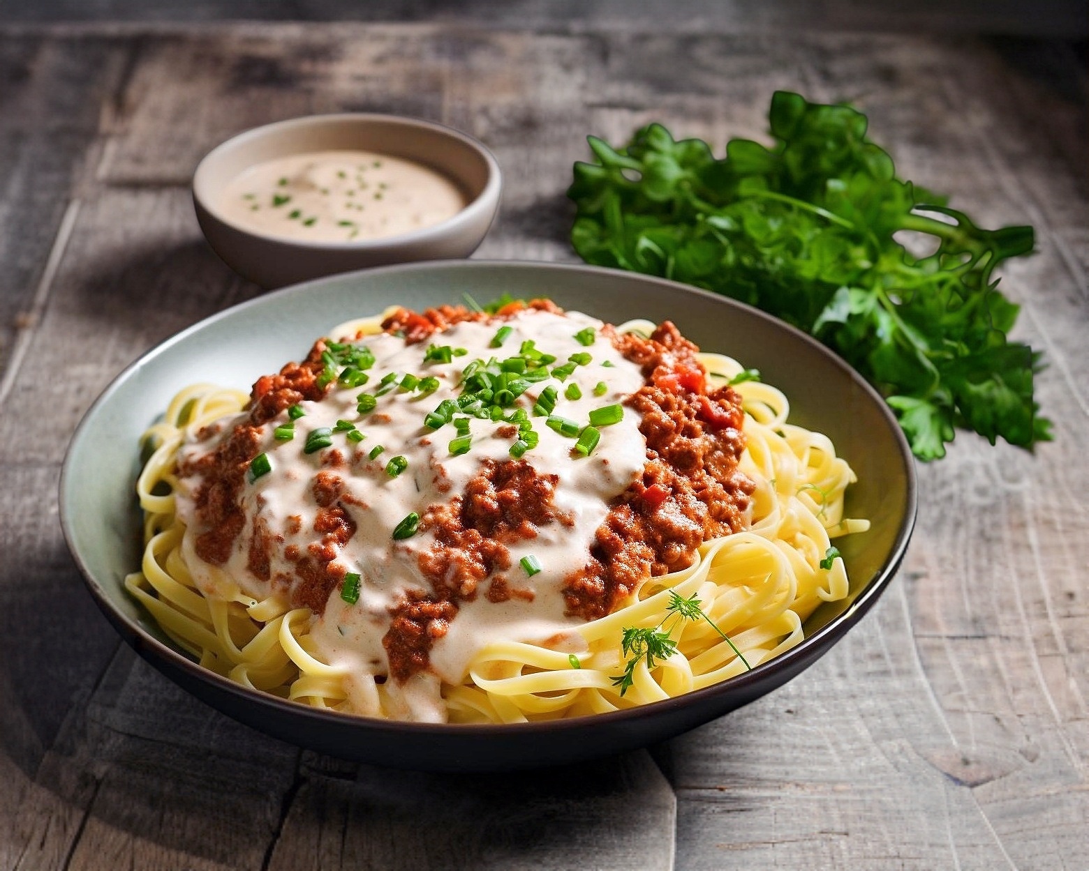 Pasta Boloñesa en Salsa Chipotle