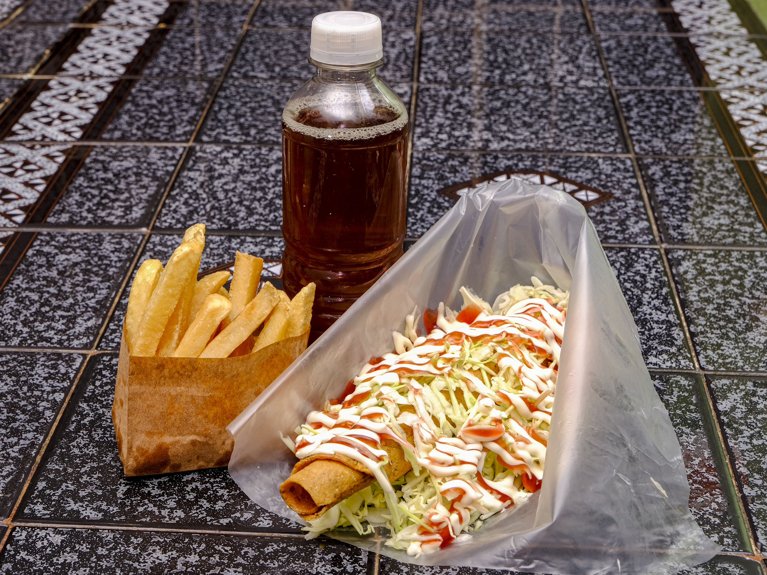 Big Taco, Fríes y Ice Tea