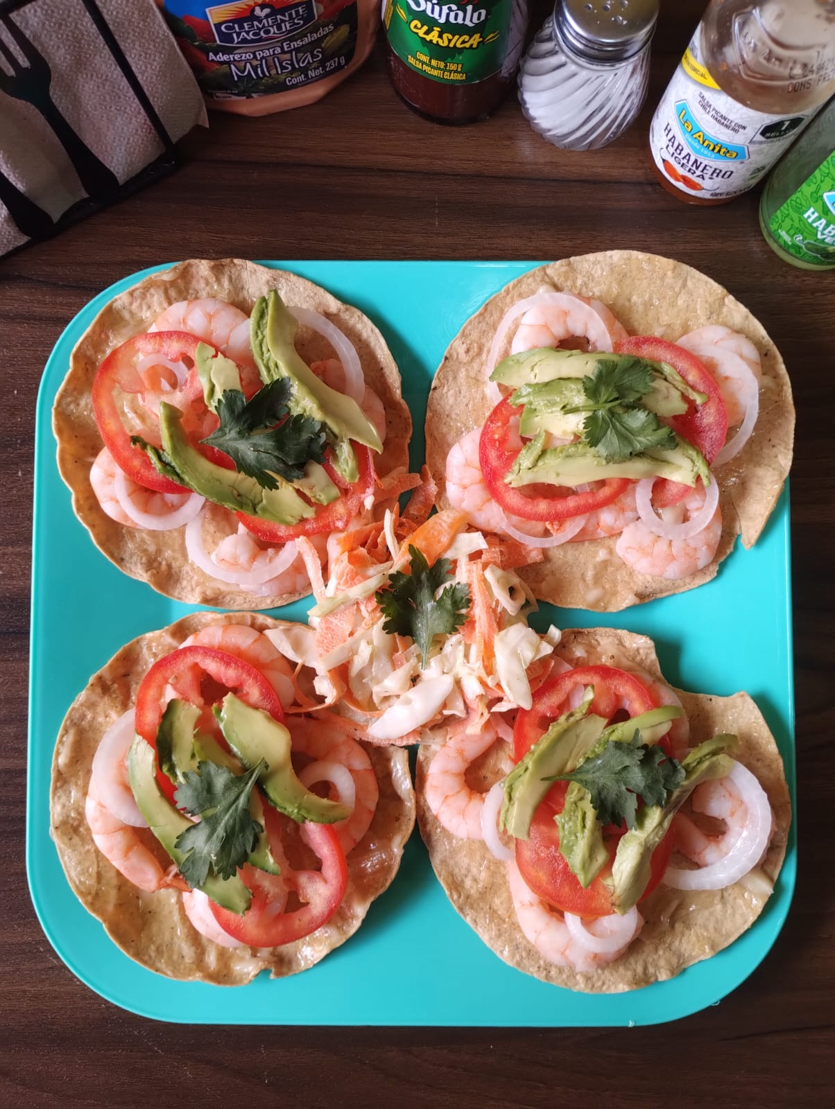 Tostada de Camarón o Pulpo