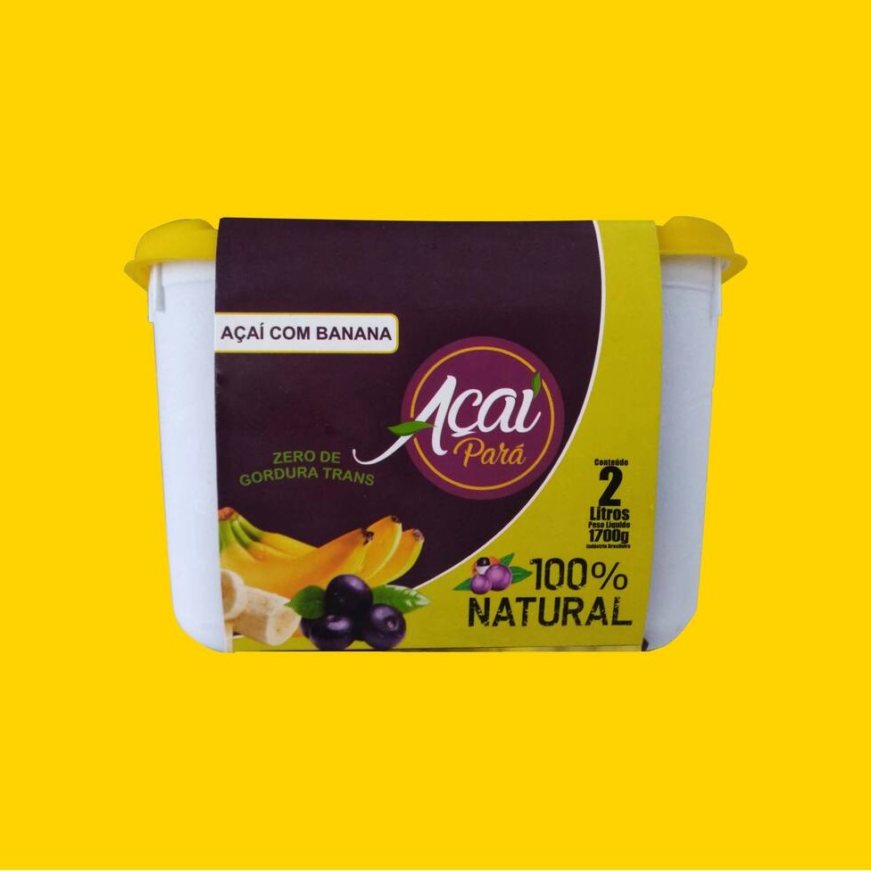 Açaí 100% natural e zero de gordura trans. 1.700g.