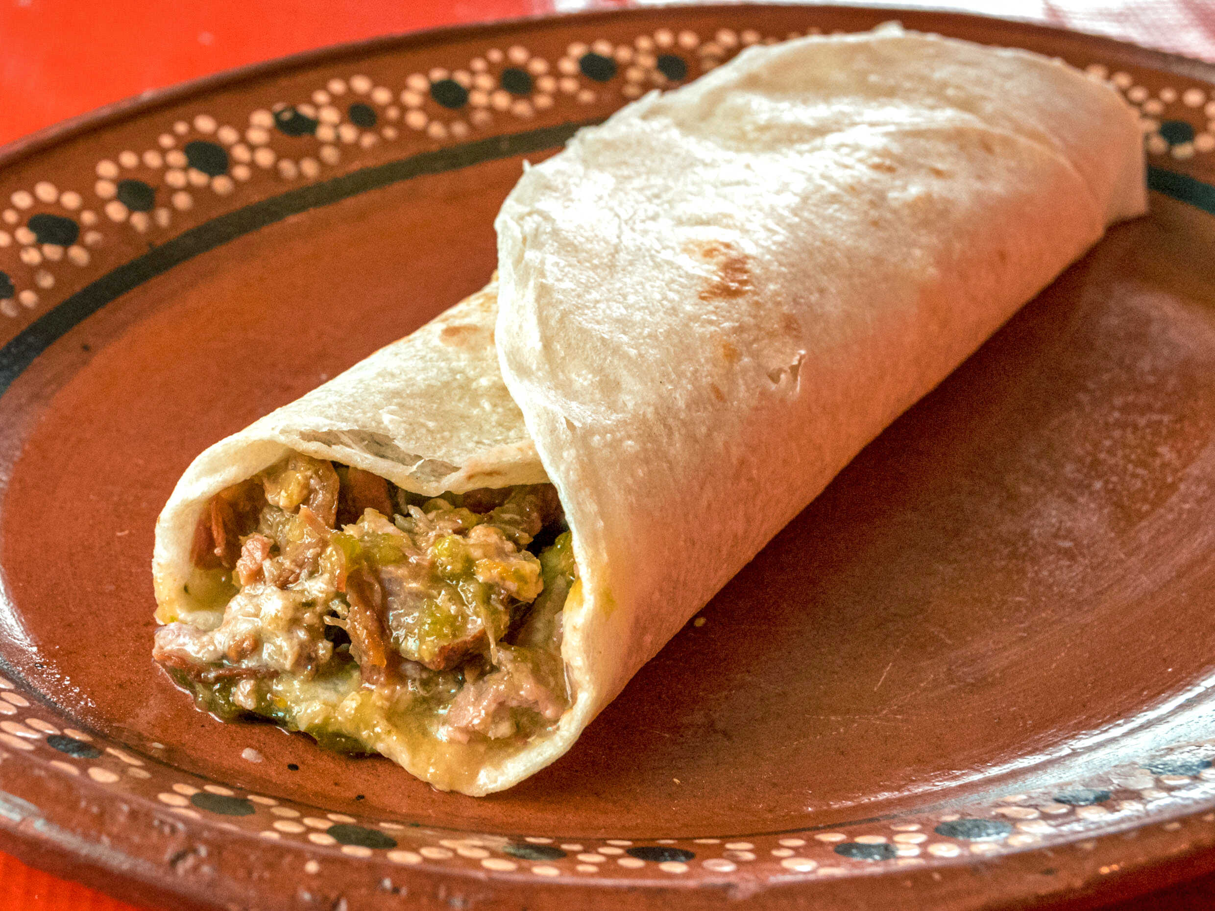 Burritos de chicharrón prensado