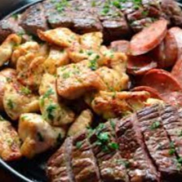 Arroz feijao e farofa