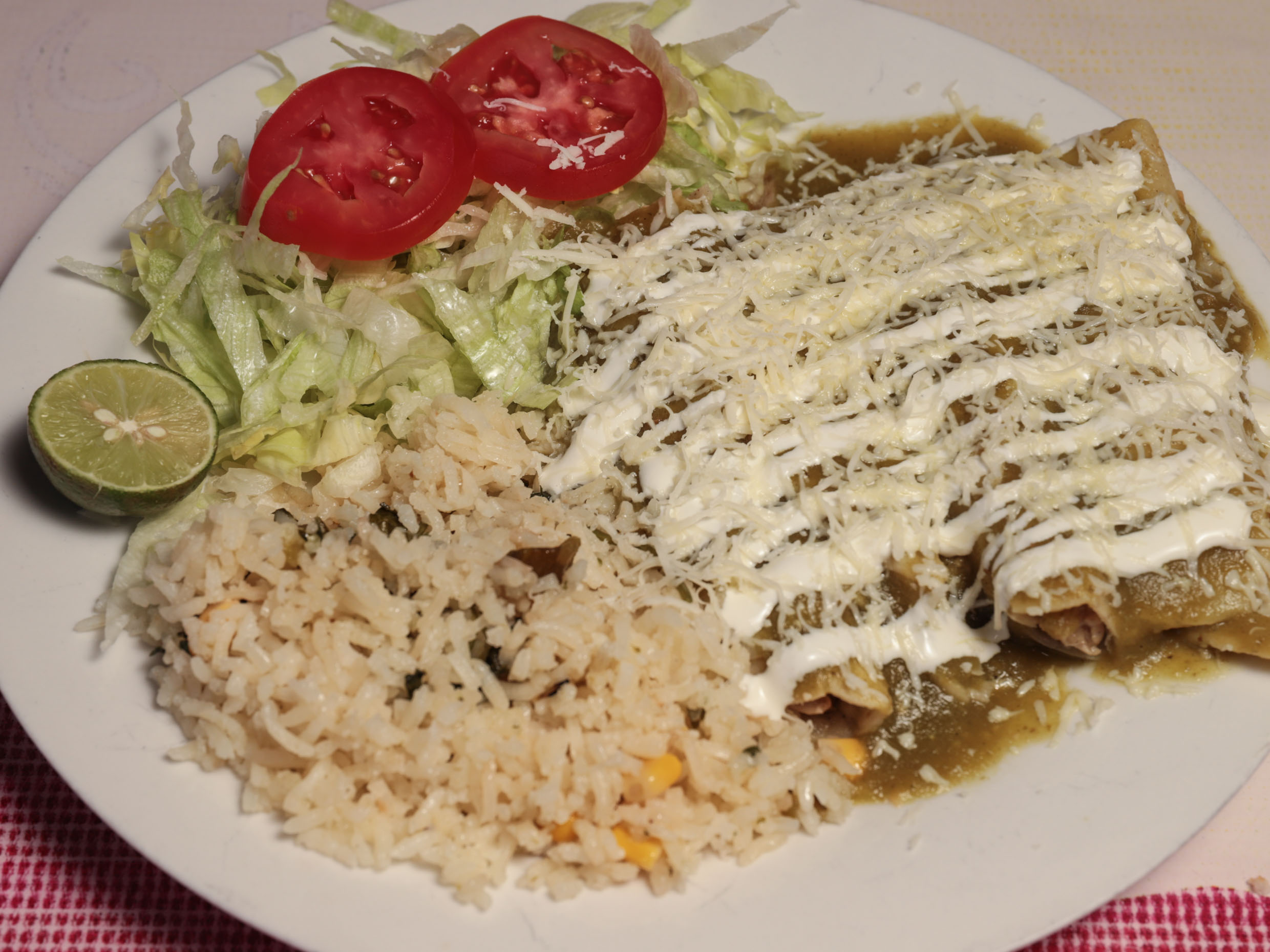 Enchiladas Verdes.