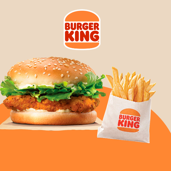 King Antojo: Chicken Burger + Papas Pequeñas