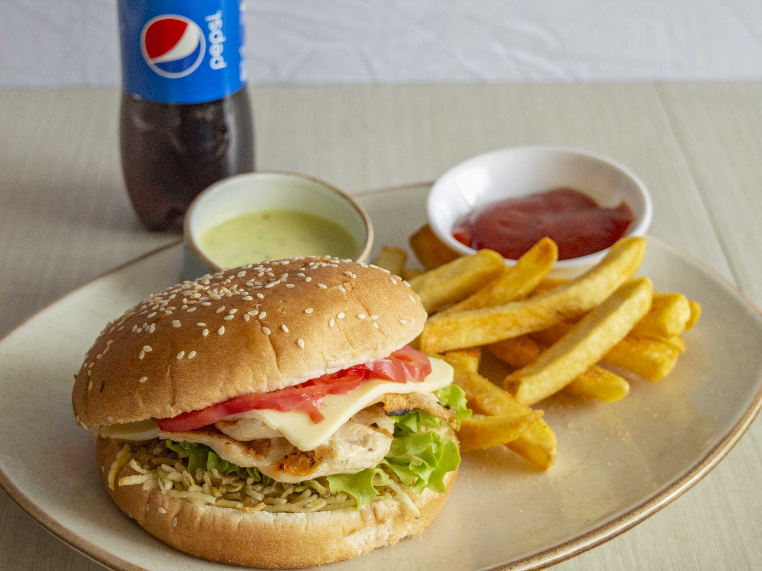 Combo Hamburguesa sencilla de pollo