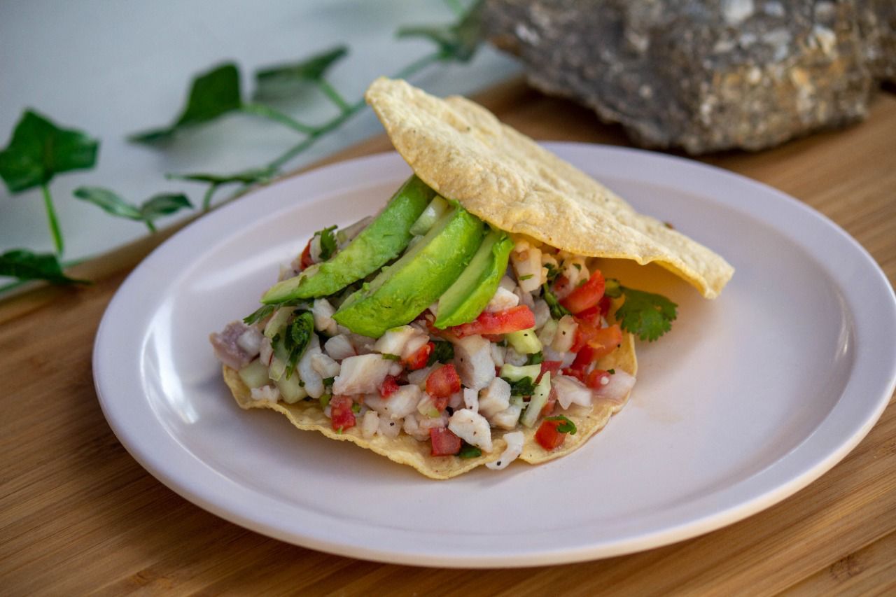 Tostadas de Ceviche de Camarón