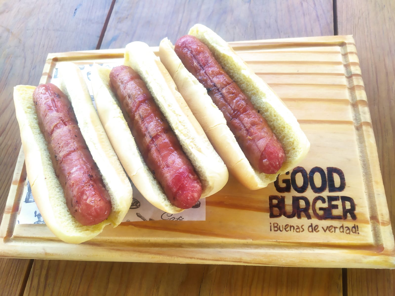 3 Hot Dogs con Tocino