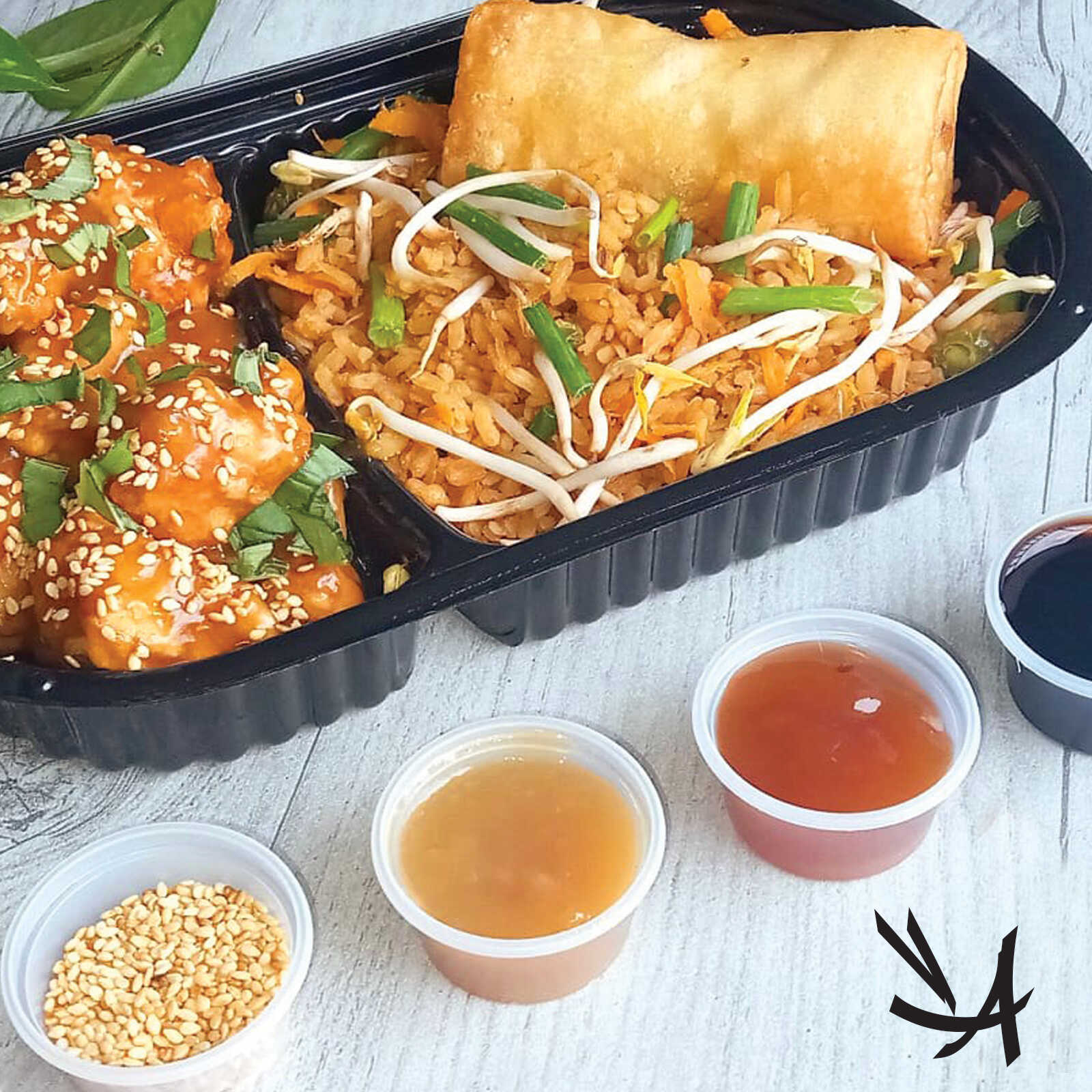 Combo 1 pollo caramelizado a la naranja🔝