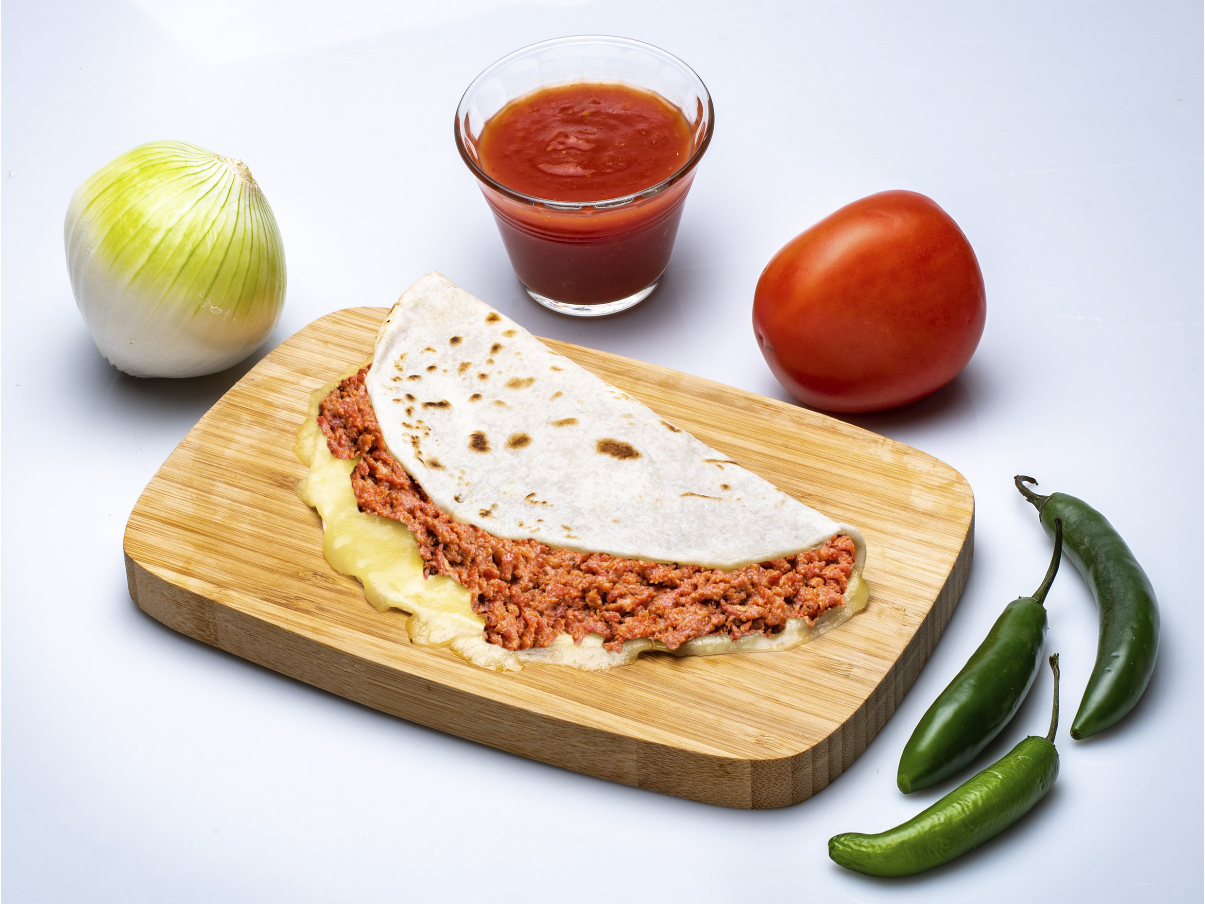 Quesadilla de Harina con Pastor