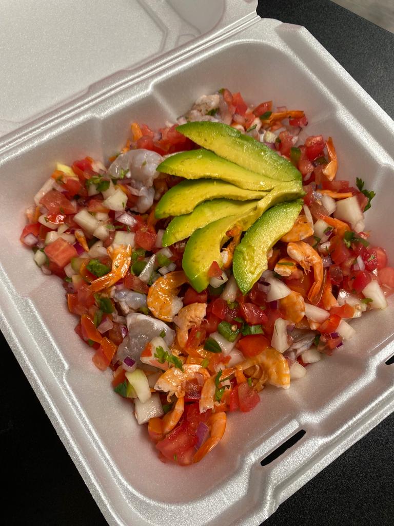 ensalada de camaron seco