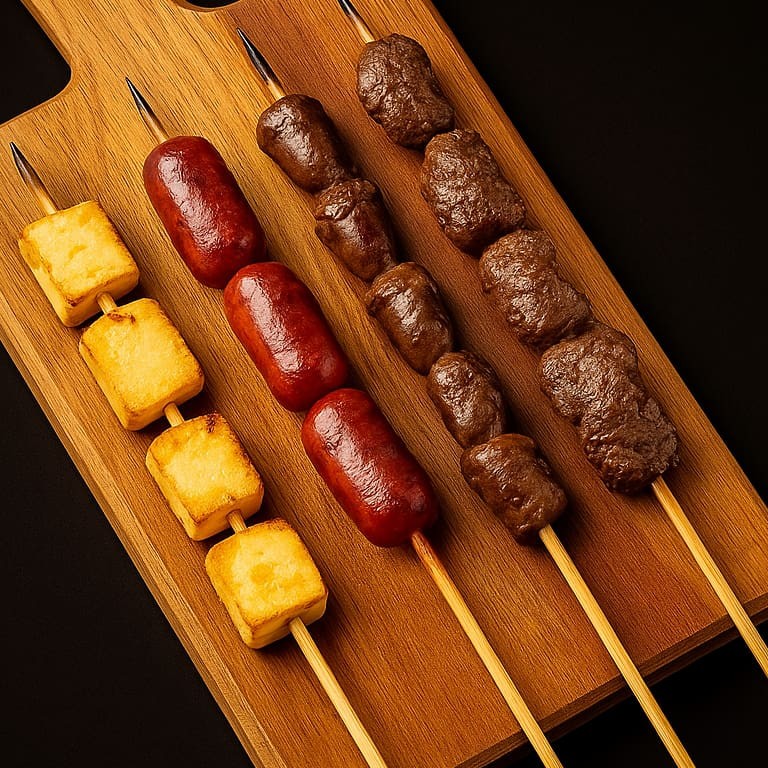 4 espetos da madame, na brasa a sua escolha