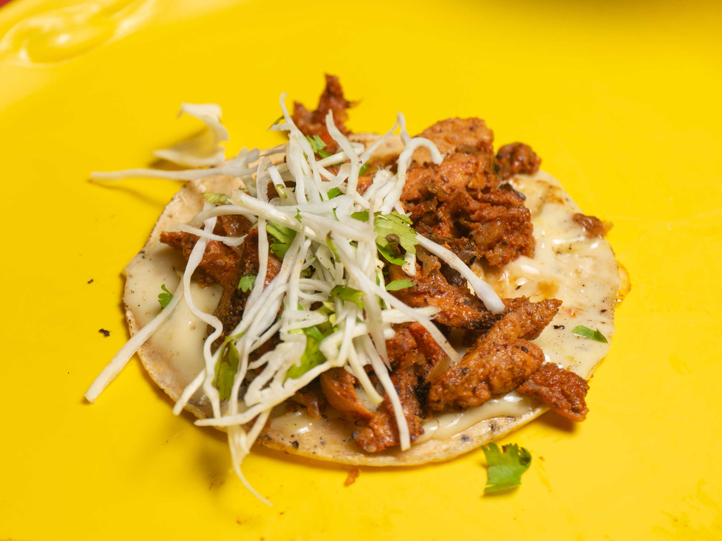 Taco de Harina con Queso  (Pastor Frito)