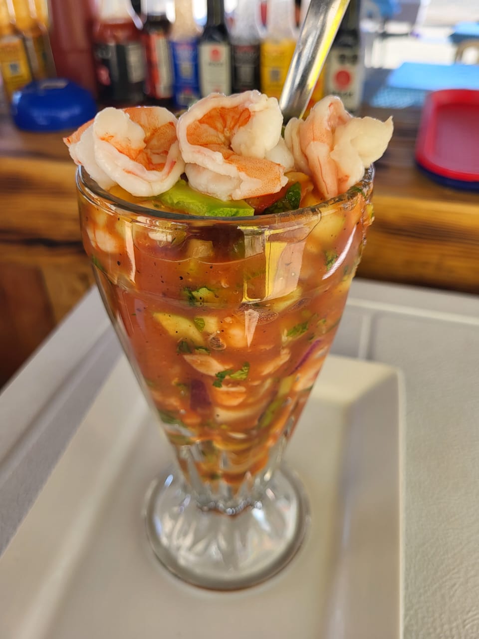 Vaso Mediano de Ceviche de Camarón