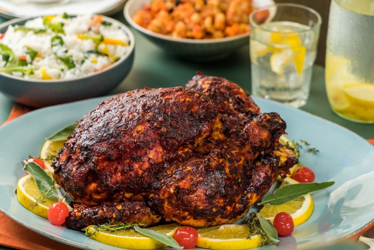 1/2 Pollo Adobado + 1/2 Lt de te