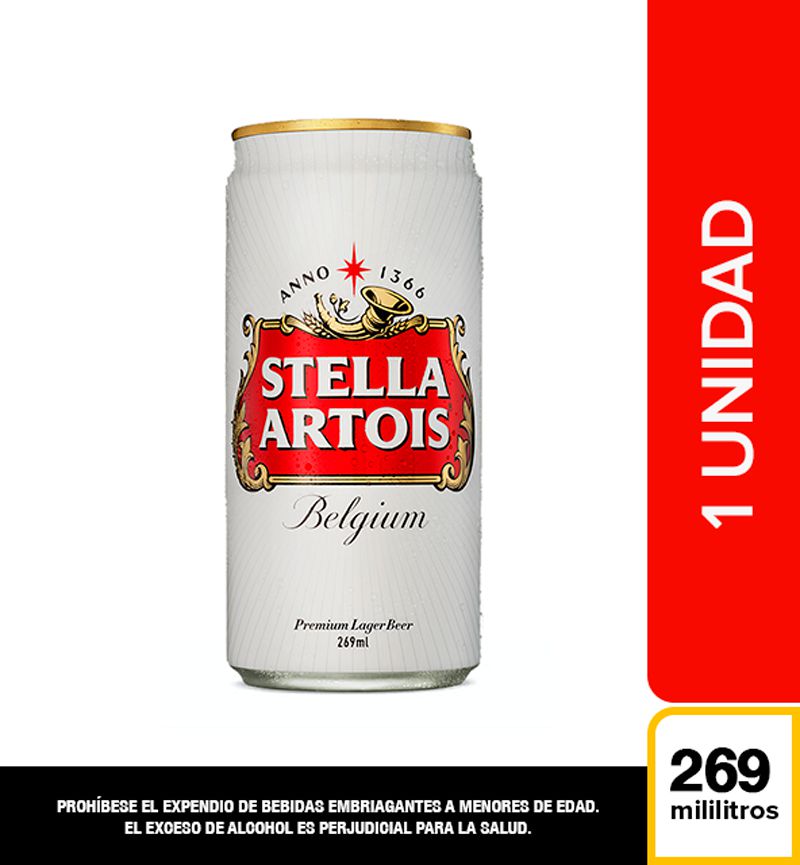 Cerveza Stella Artois Lata 269 ml