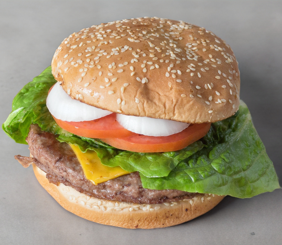 Hamburguesa de Res con Papas Fritas