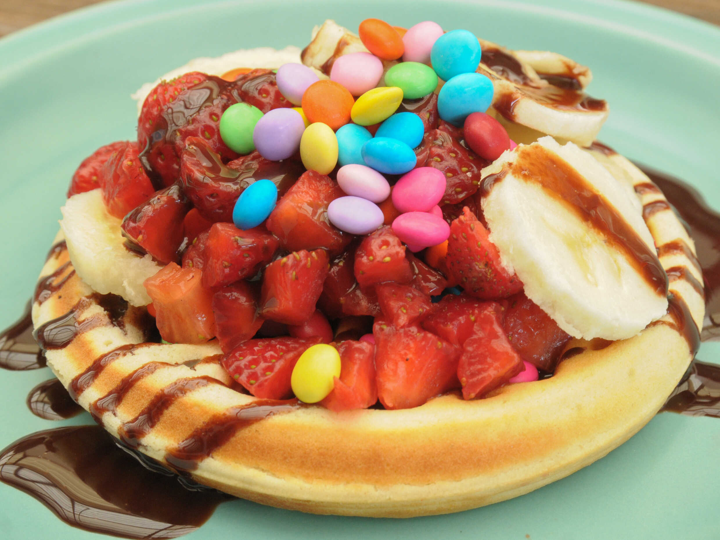 Mini Waffle con Fruta