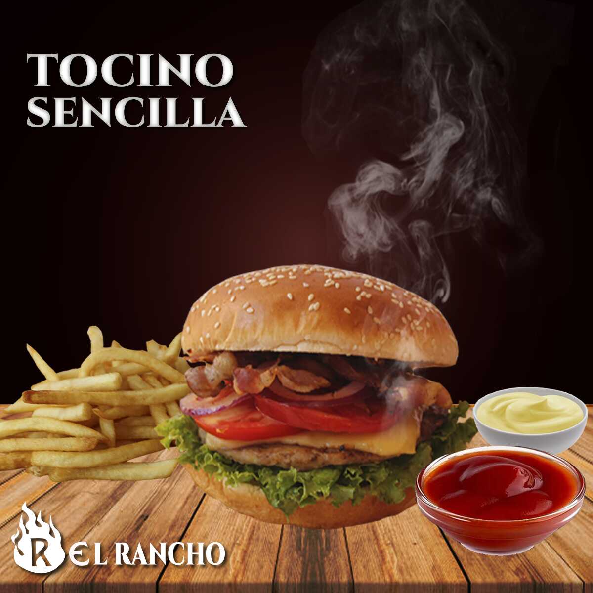 Hamburguesa Con Tocino