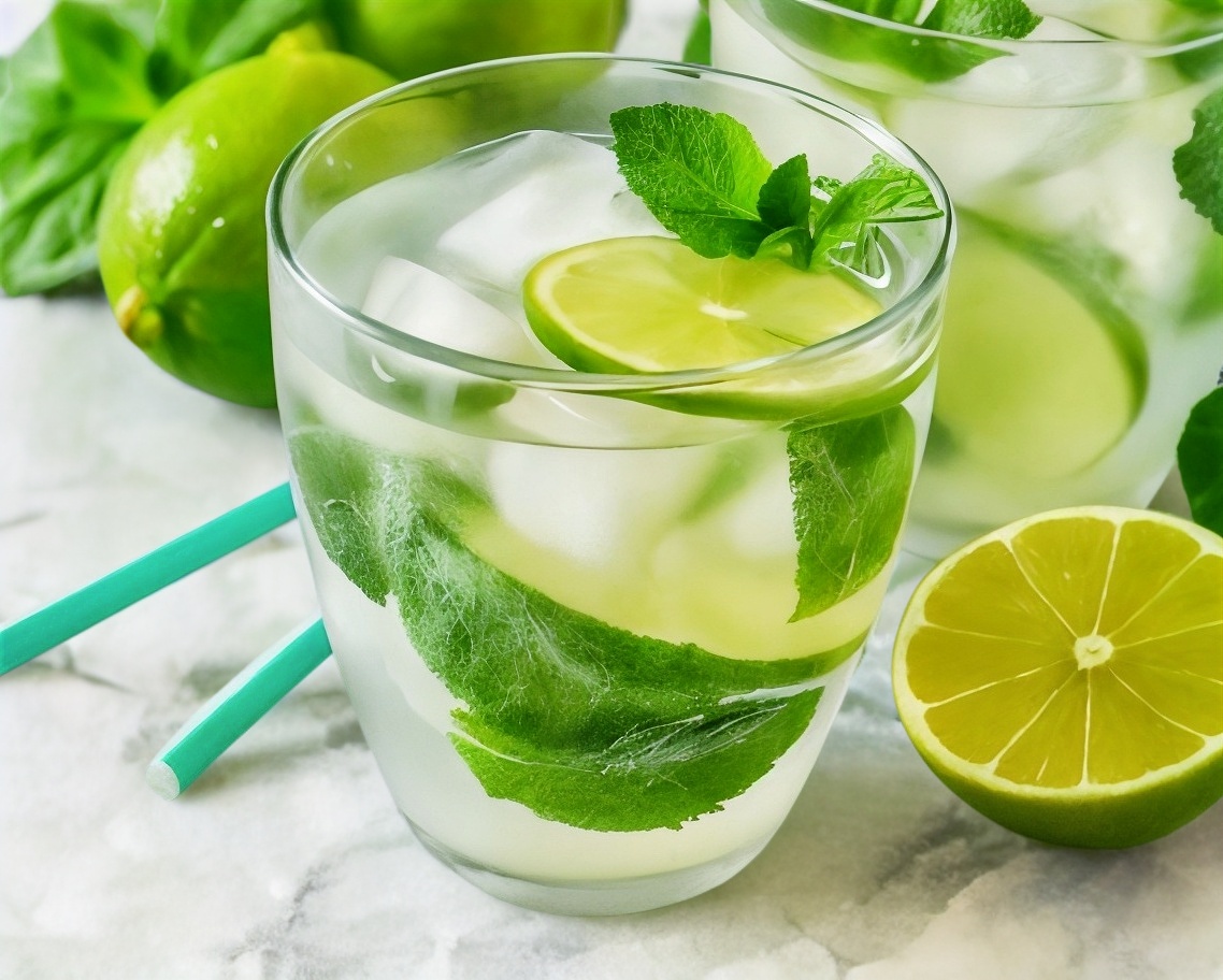 Agua de Limón con Hierbabuena