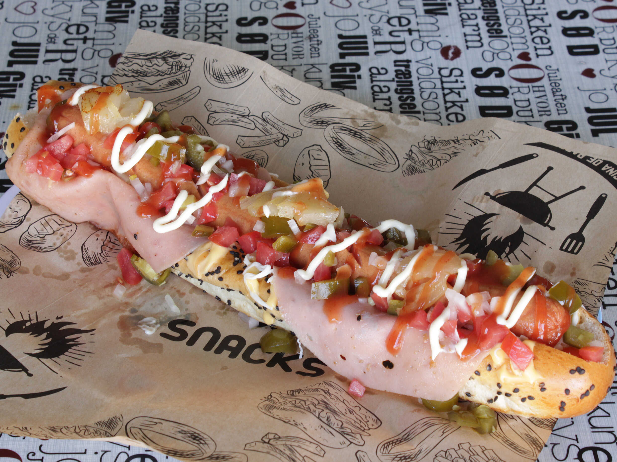 Hot Dog Hawaiano.