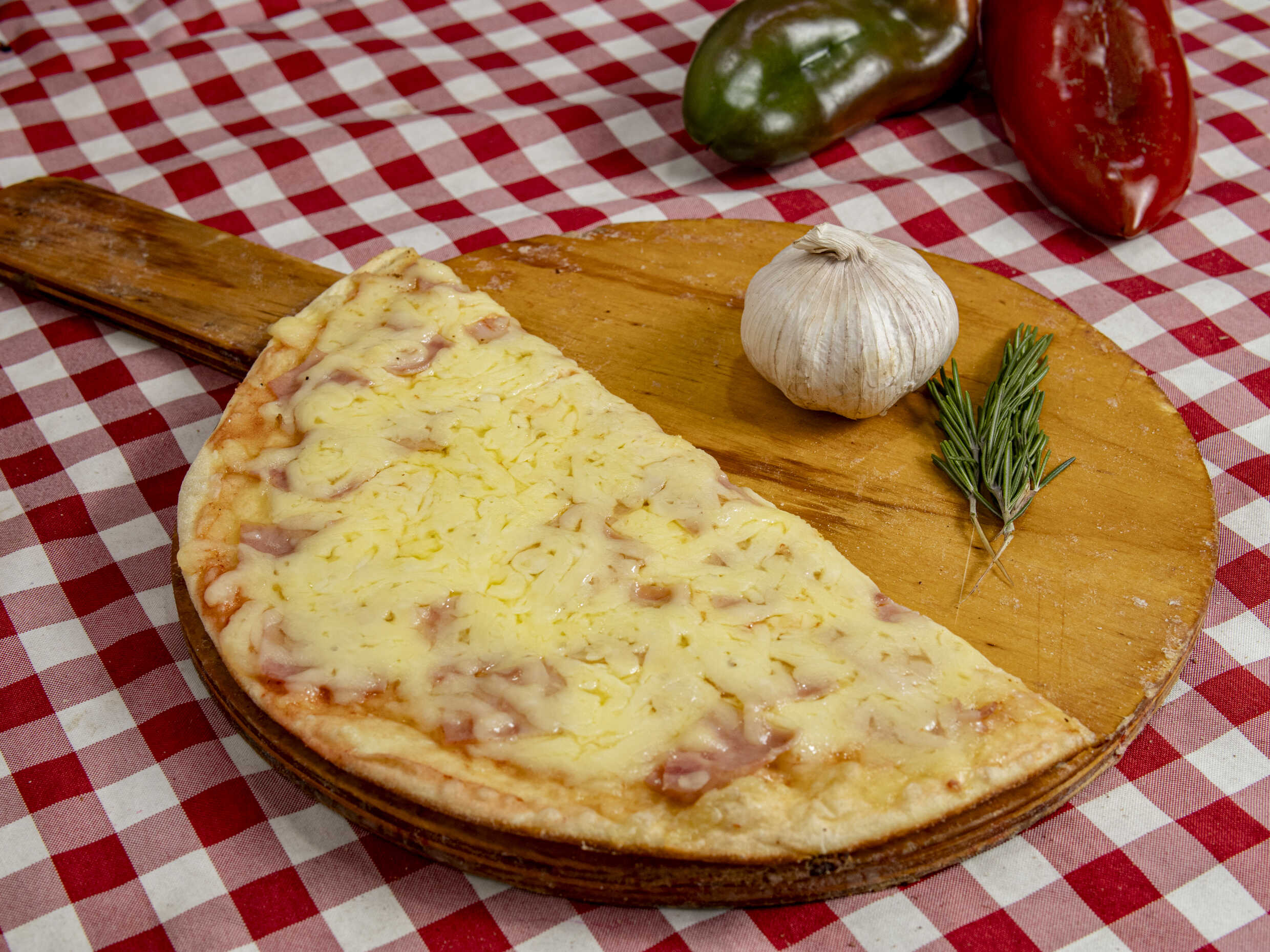 Pizza Jamón y Queso Porción