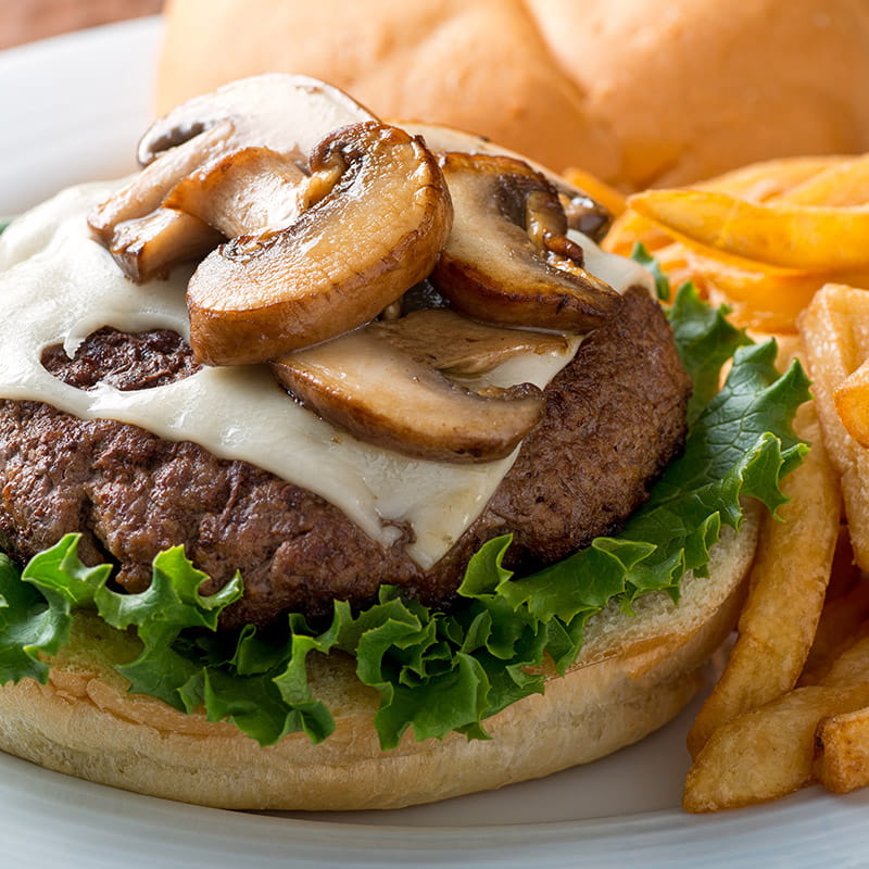 Hamburguesa con Champiñones