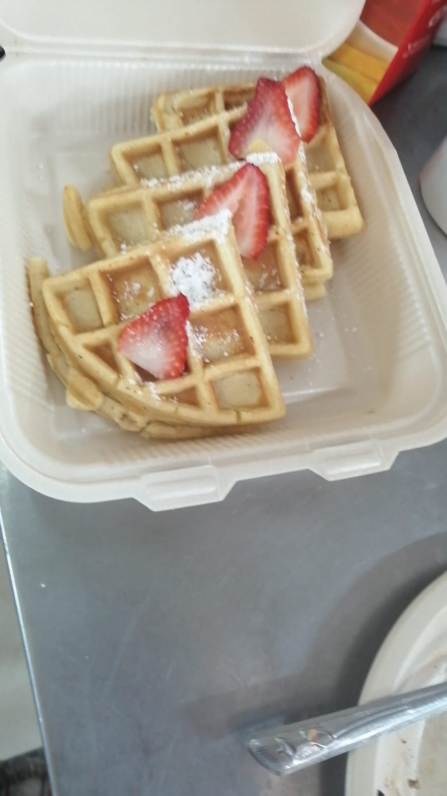Waffle Relleno de Fruta