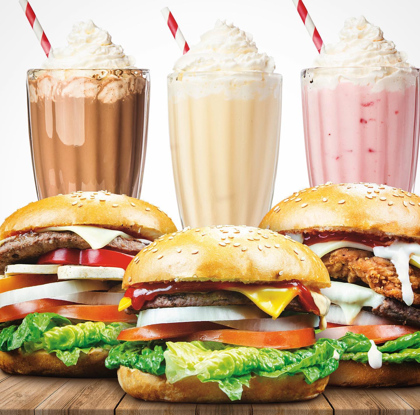 Hamburguesa sencilla Doble 1/2 LB
