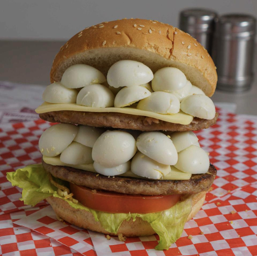 Hamburguesa Doble Con Huevo