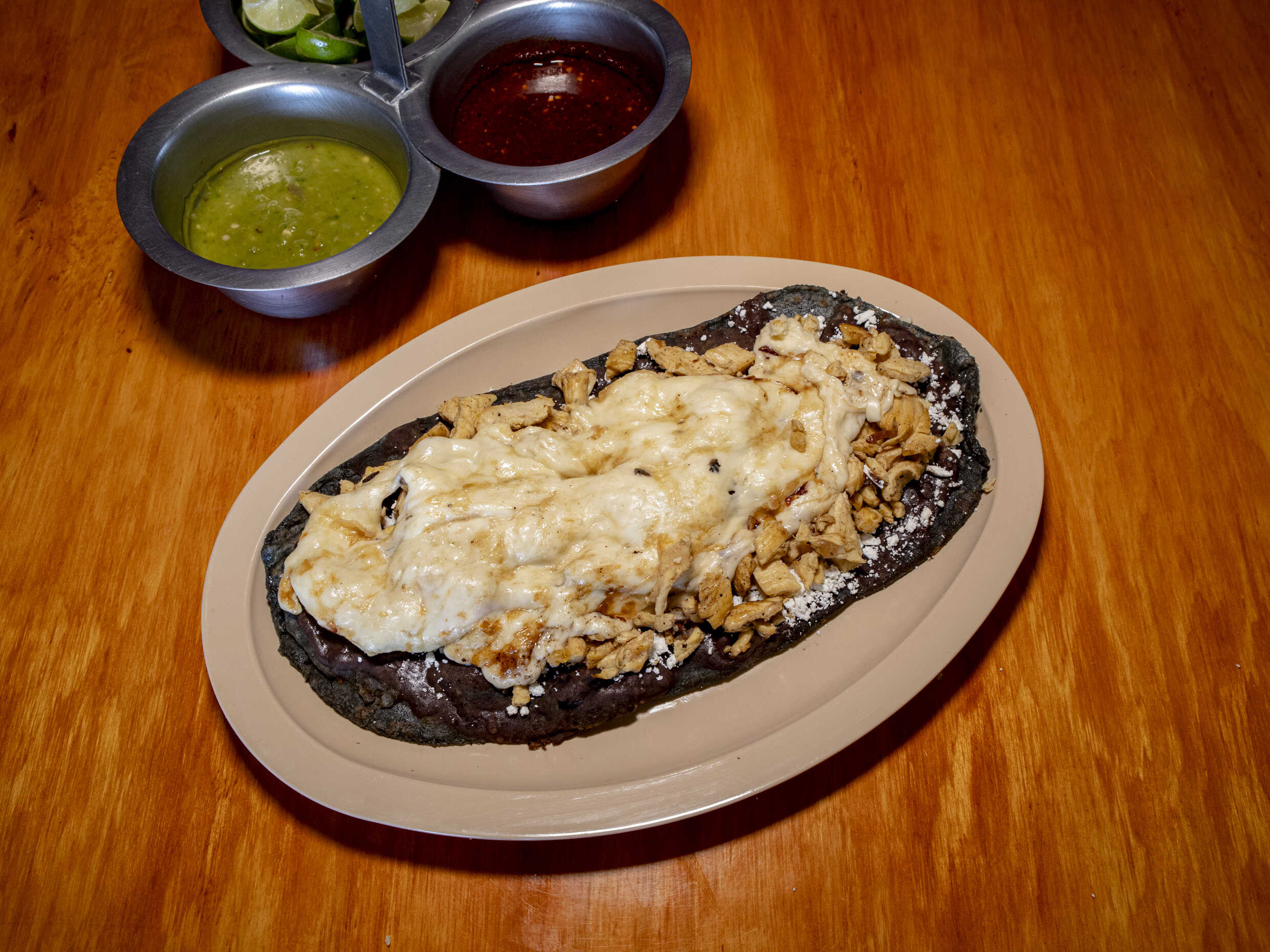 Huarache de Arrachera con Queso