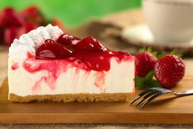 Rebanada chessecake fresa