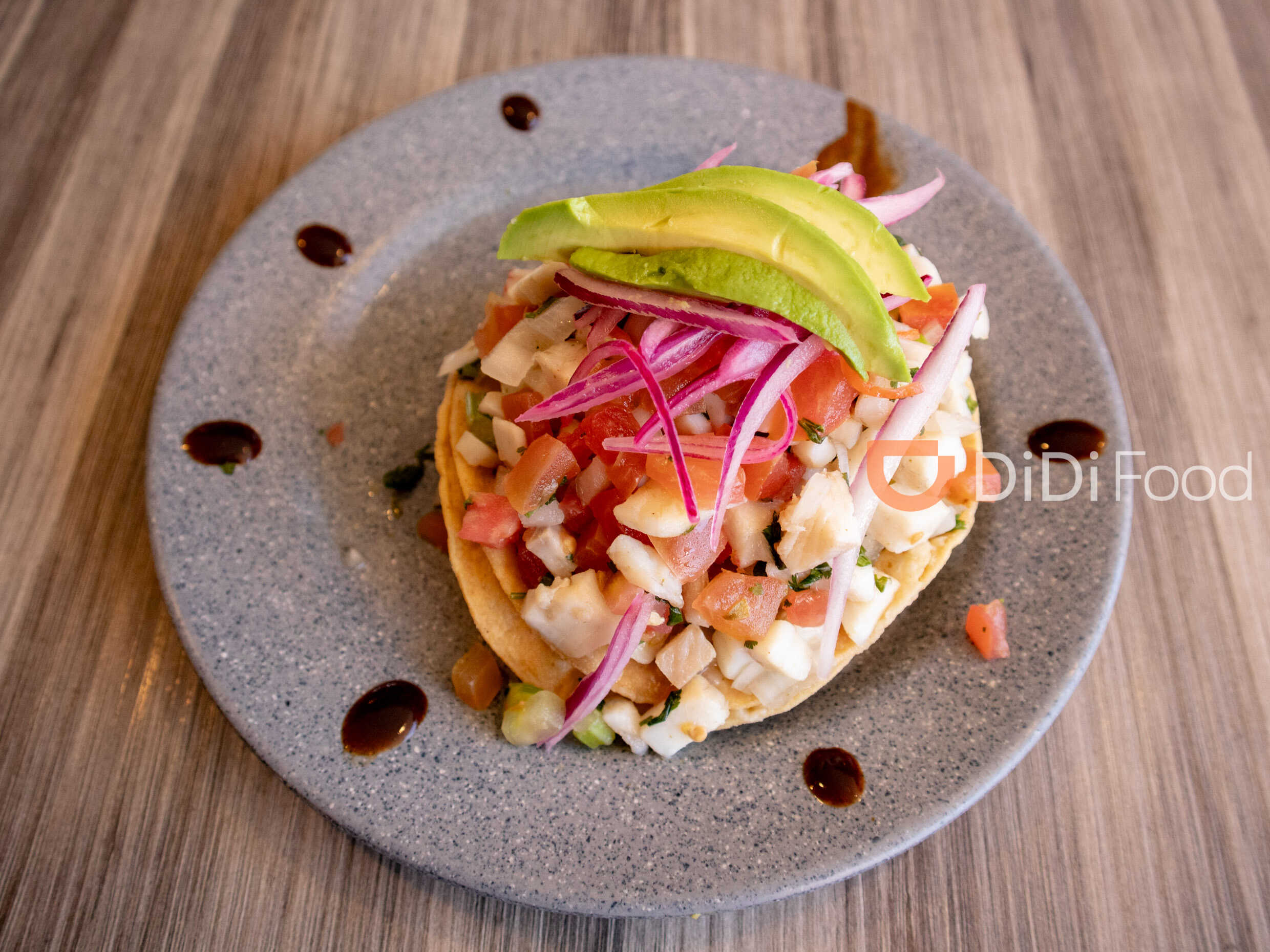 Tostada de Ceviche de Pescado 100gr.