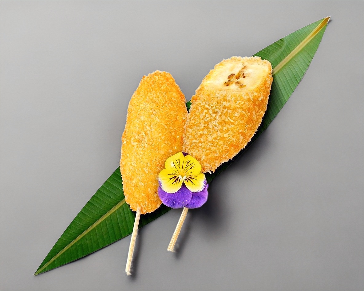 KUSHIAGE DE PLÁTANO + QUESO