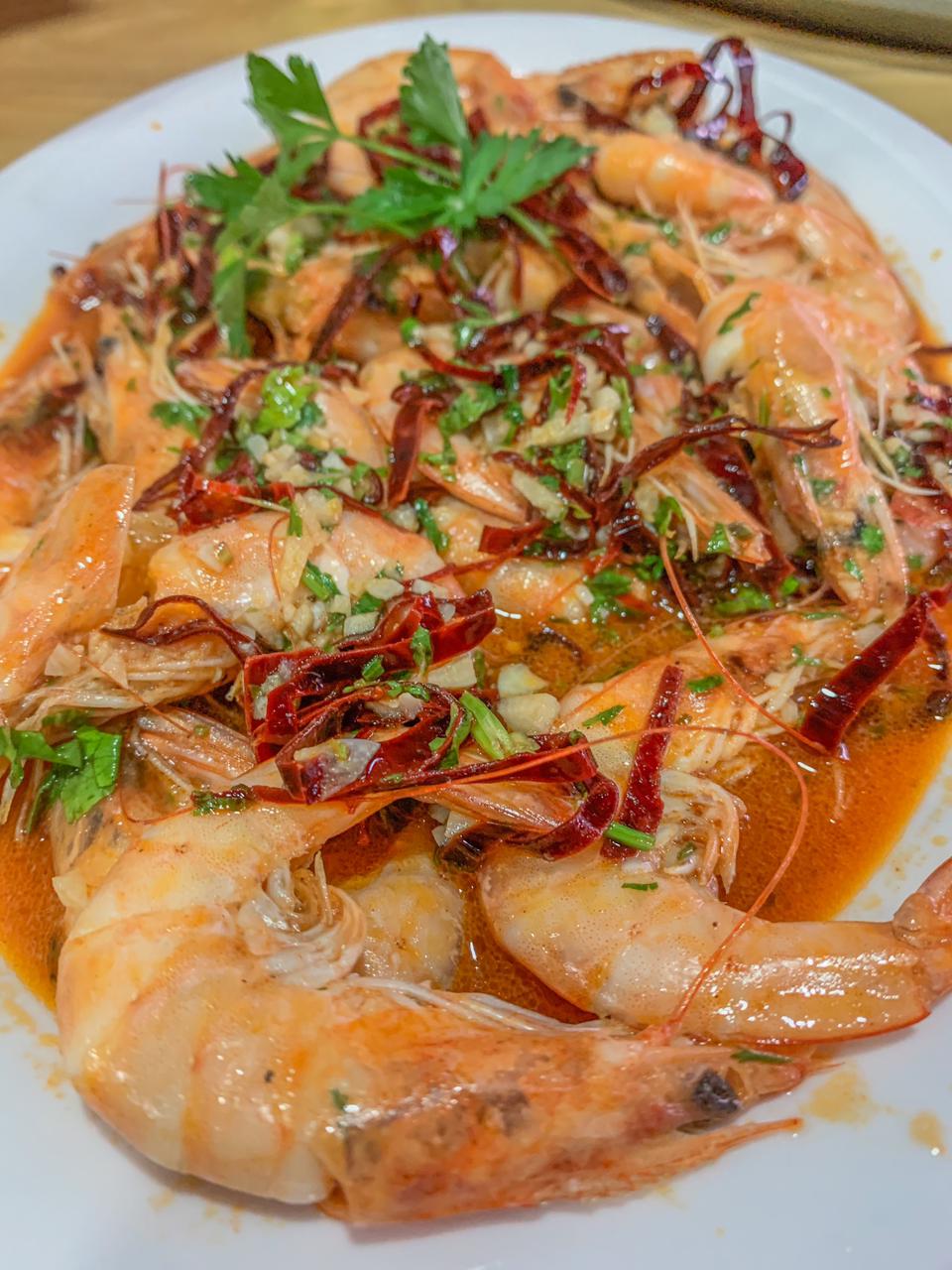 Camarón Al Guajillo con Cilantro