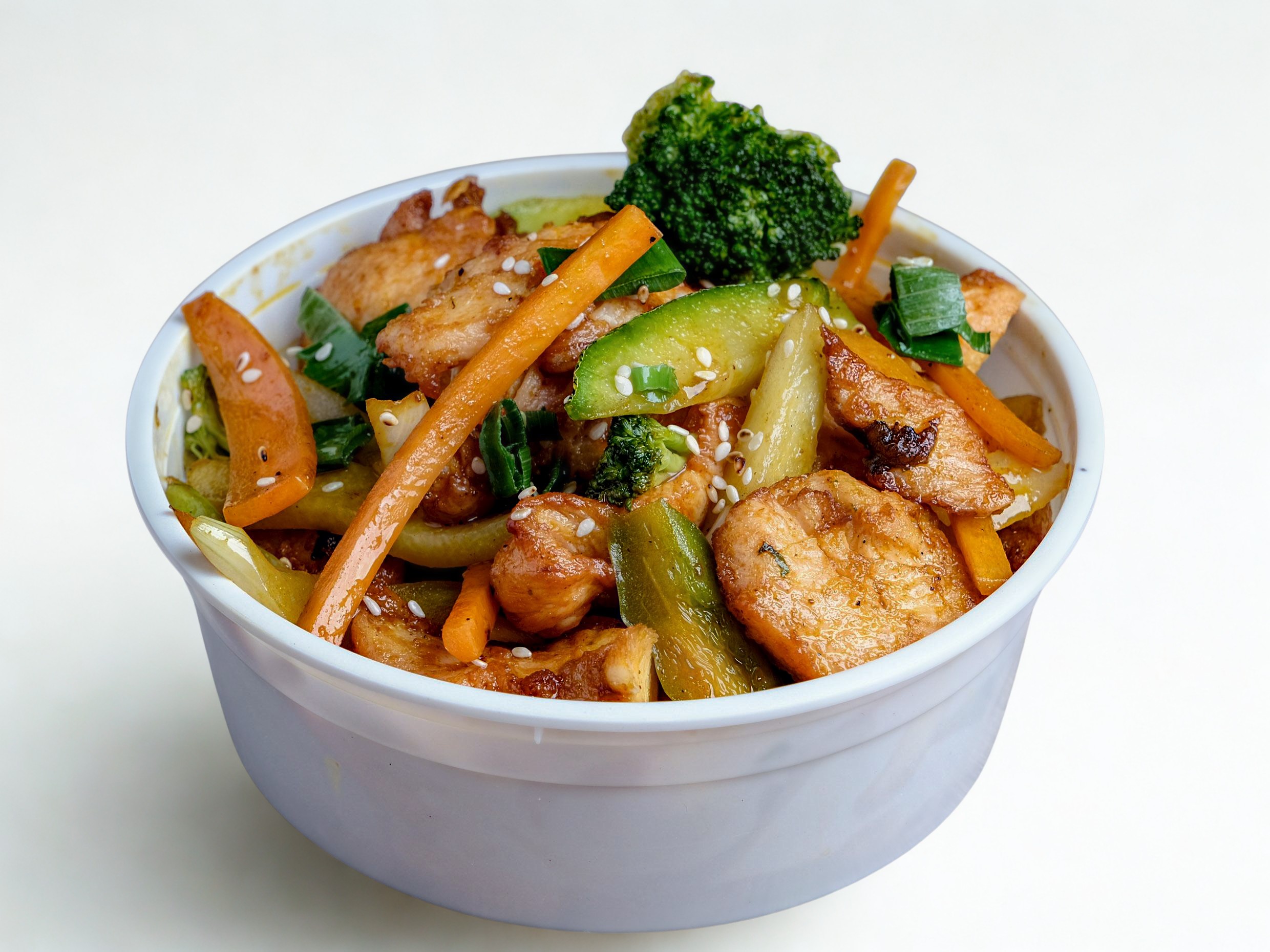 Pollo y Camarones con Verduras